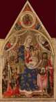 Antonio da Firenze Madonna and the Child with a Bishop St John The Baptist and Angels. On the Reverse The Crucifixion with the Virgin Mary and St John  - Hermitage